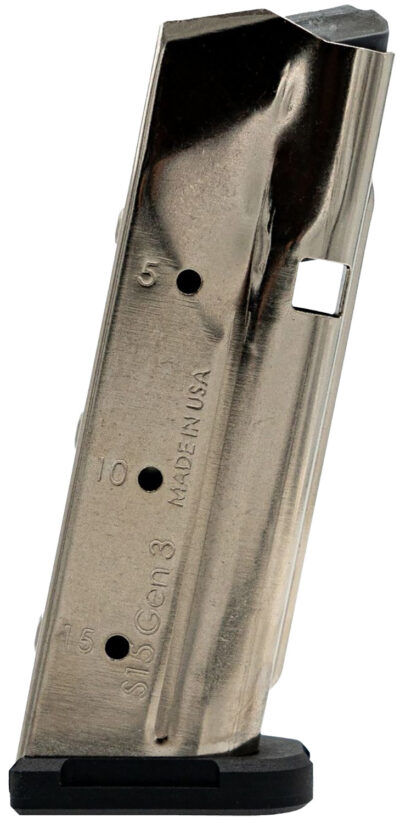 SHIELD MAG S15 GLOCK G48 G43X 9MM NICKEL 15RD