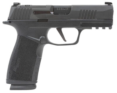 Sig Sauer 365XCA9BXR3 P365-XMACRO  Compact 9mm Luger 17+1 3.70″ Black Barrel, Black Nitron Optic Ready/Serrated Slide & Frame w/Picatinny Rail, Black Polymer w/Interchangeable Backstrap Grip