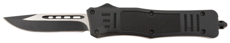 Steel River Knives T618BDP Spartan Medium 3.25″ Drop Point Plain Black/Silver 440C SS Blade/ 4.50″ Black Aluminum Zinc Alloy Handle Steel River Knives T618BDP Spartan Medium 3.25″ Drop Point Plain Black/Silver 440C SS Blade/ 4.50″ Black Aluminum Zinc Alloy Handle