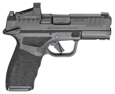 Springfield Armory HCP9379BOSPMSSMSC Hellcat Pro OSP w/Shield SMSC Compact 9mm Luger 15+1 3.70″ Black Melonite Steel Barrel, Black Melonite Optic Ready/Serrated Slide, Black Polymer Frame w/Picatinny Rail & Adaptive Texture Grip, Features Shield SMSc Red