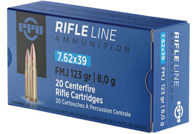 PPU PP739F Metric Rifle Rifle Line 7.62x39mm 123 gr Full Metal Jacket 20 Per Box/ 50 Case