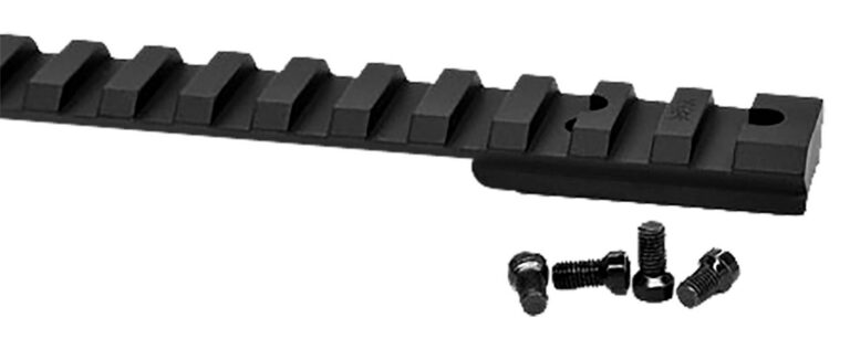 Warne V45020MOA Vapor Picatinny Rail Black Anodized Aluminum Howa 1500/Weatherby Vanguard Except Weatherby MK V Short Action, 20 MOA