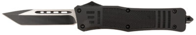 Steel River Knives T620BT Spartan  3.75″ Tanto Black/Silver Blade 5.5″ Black Aluminum Zinc Alloy Handle
