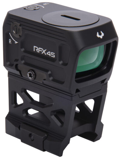 RFX45 CLOSED EMITTER GN DOT REFLEX SIGHT W/ADAPTERS & MOUNTS RFX45 CLOSED GREEN DOT SIGHT W/HIGH MOUNT FOR 1/3 CO-WITNESS