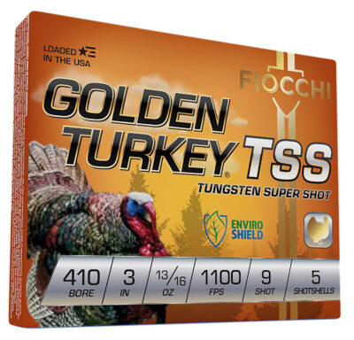 Fiocchi 410TSS9 Golden Turkey TSS 410Gauge 3″ 13/16oz 9Shot 5 Per Box/10 Case