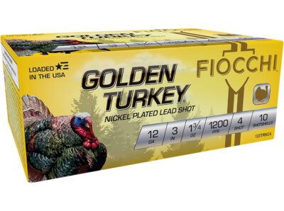 Fiocchi Golden Turkey Shotgun Ammo 12 ga. 3 in. 1 3/4 oz. 4 Shot 10 rd.
