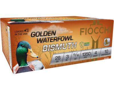 Fiocchi 283GB4 Golden Waterfowl Bismuth 28Gauge 3″ 15/16oz 4Shot 10 Per Box/10 Case