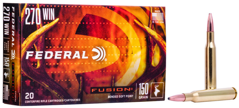 Federal F270FS2 Fusion 270Win 150gr Bonded Soft Point 20 Per Box/10 Case
