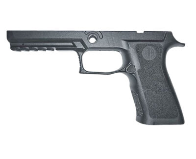Sig Sauer GRIPMODXF943MBLK P320 Grip Module X-Series (Medium Size Module), 9mm Luger/40 S&W/357 Sig, Black Polymer, Fits Full Size Sig P320 (4.70″)