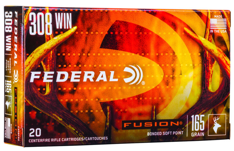 Federal F308FS2 Fusion 308Win 165gr Bonded Soft Point 20 Per Box/10 Case