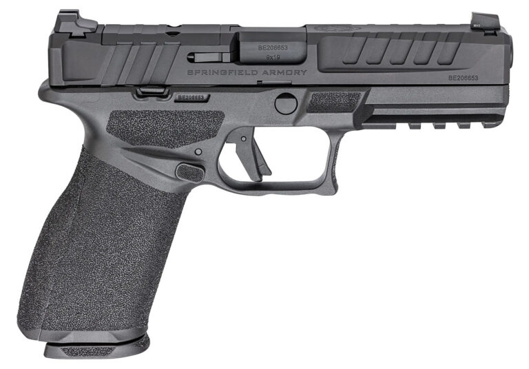 Springfield Armory EC9459BLCU Echelon 9mm Luger 10+1 4.50" Black Melonite Steel Barrel & Optic Ready/Serrated Steel Slide, Black Polymer Frame w/Picatinny Rail, Textured Grip