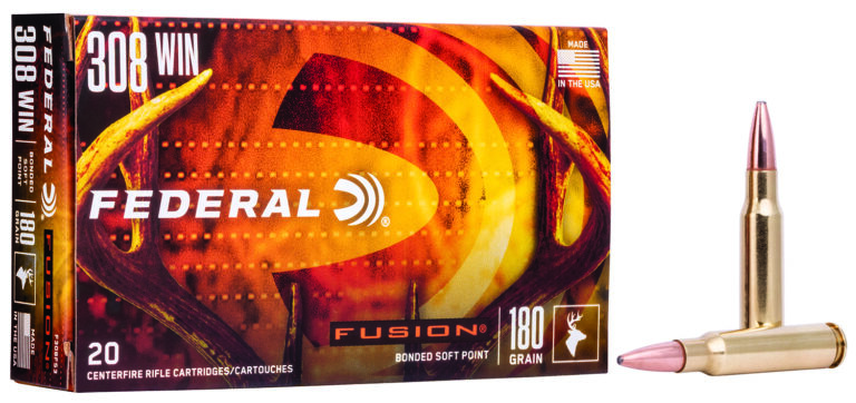 Federal F308FS3 Fusion 308Win 180gr Bonded Soft Point 20 Per Box/10 Case