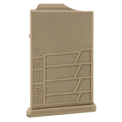 SHORT ACTION .308 AICS 10RD MAGAZINE POLYMER 308 SHORT ACTION AICS 10RD POLYMER MAGAZINE, FDE