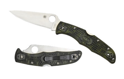 Spyderco C10ZFPGR Endura 4 Lightweight 3.80″ Folding Plain Satin VG-10 SS Blade/Zome Green Bi-Directional Texturing FRN Handle Includes Pocket Clip