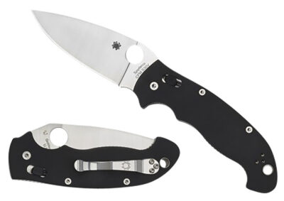 Spyderco C95GP2 Manix 2  XL 3.85″ Folding Plain Satin CPM S30V SS Blade/Black Textured G10 Handle Includes Pocket Clip