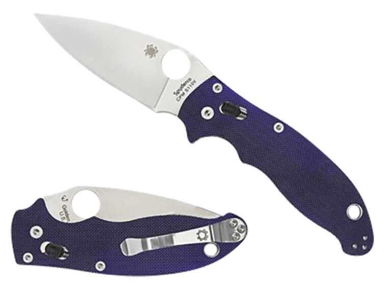 SPYDERCO MANIX 2 G-10 DARK BL 3.375"