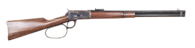 Cimarron AS067 1892 Cogburn Carbine 45 Colt (Long Colt) 10+1 20″ Blued Round Barrel, Color Case Hardened Stainless Steel Receiver, Walnut Fixed Stock, Right Hand