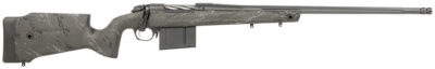 Bergara Rifles B14LM7513 B-14 Crest 7mm PRC 5+1 22″ Fluted/Threaded, Sniper Gray Cerakote Barrel/Rec, Monte Carlo Carbon Fiber Stock with Black & Gray Splatter, Omni Muzzle Brake