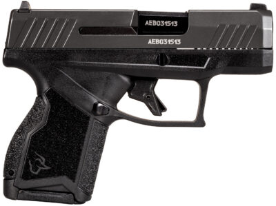 Taurus 1GX4M93GR10 GX4  Micro-Compact 9mm Luger 10+1 3.06″ Black Steel Barrel/Gray Serrated Slide/ Gray Stainless Steel Frame/ Black Polymer w/Interchangeable Backstrap Grips Right Hand
