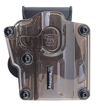 Bulldog Max Multi-Fit Polymer Holster w/ Paddle-Transparent Smoke Brown