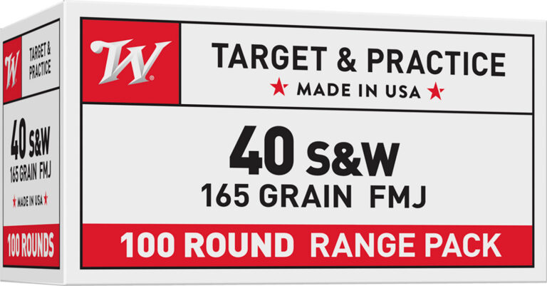USA WHITE BOX 40 S&W FULL METAL JACKET FLAT NOSE HANDGUN AMMO USA WHITE BOX 40 S&W 165GR FMJFN 100/BOX