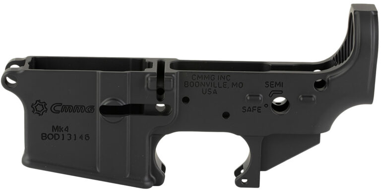 CMMG 55CA102AB Mk4 Lower Receiver Stripped, Armor Black Cerakote, Fits AR-15