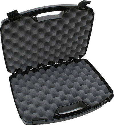 MTM Case-Gard 80940 Double Handgun Case  Black Polypropylene Holds 2 Handguns w/ up to 8′ Barrels