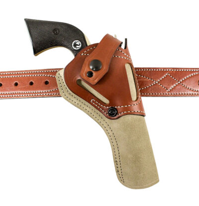 DeSantis Gunhide 189NJ5XZ0 Wild Hog  OWB Natural Leather Belt Fits Ruger Wrangler 7 1/2″ Ambidextrous