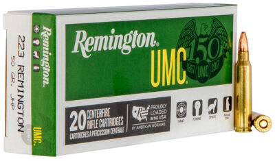 Remington Ammunition L223R8 UMC  223 Rem 50 gr Jacketed Hollow Point (JHP) 20 Bx