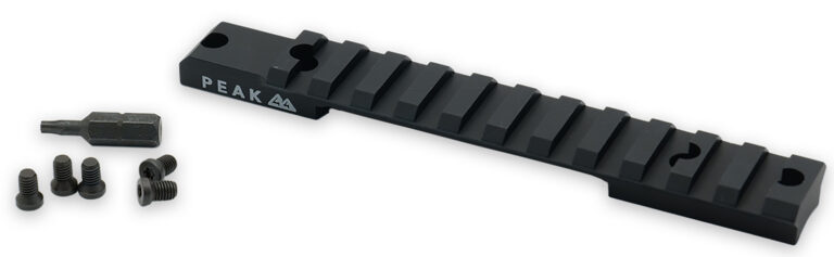 Weatherby J010004 Picatinny Rail Matte Black Aluminum Weatherby Model 307 Weaver Mount Short Action 20 MOA