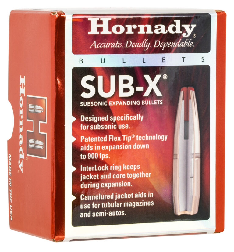 SUB-X 7.62X39MM (0.3115'') RIFLE BULLETS SUB-X 7.62X39MM (0.3115'') 255GR FLEX TIP 100/BOX