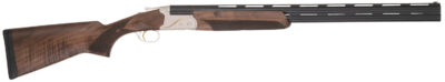 TriStar 33148 Trinity II LT Full Size 410 Gauge Break Open 3″ 2rd 28″ Black Over/Under Vent Rib Barrel, Engraved Silver Aluminum Receiver, Fixed Turkish Walnut Stock, Right Hand