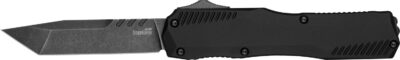 Kershaw 9000T Livewire  Automatic 3.30″ OTF Tanto Plain Black DLC CPM MagnaCut Steel Blade, Black Anodized Aluminum Handle, Includes Pocket Clip