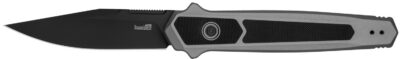 Kershaw 7951 Launch 17 Automatic 3.50″ Folding Clip Point Plain Black Cerakote S35VN Blade, Gray Anodized w/Black G10 Inlays Aluminum Handle, Includes Pocket Clip