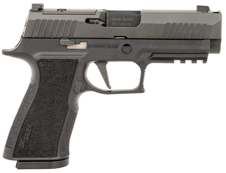 P320 XTEN COMP 10MM AUTO SEMI-AUTO HANDGUN P320 XTEN COMP 10MM AUTO 3.8''BBL (2)15RD MAG NO SAFETY BLACK