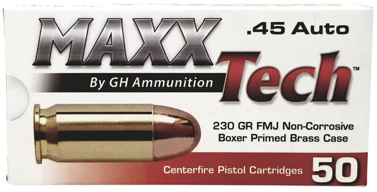 MAXXTech Pistol Ammo 45 ACP 230 gr. FMJ 50 rd.