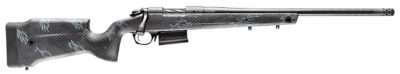 Bergara Rifles B14S752CF B-14 Crest 6.5 Creedmoor 5+1 20″ Sniper Gray Cerakote #5 Contour Threaded Barrel, Sniper Gray Cerakote Steel Receiver, Black & Gray Sponge Fixed Carbon Fiber Stock