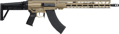 CMMG 86AD60BCT Dissent MK47 7.62x39mm 30+1 (2) 16.10″, Coyote Tan Rec/15″ M-Lok Handguard, Side Charging Handle, Black Side Folding Stock & Zeroed Grip, Muzzle Brake, 60/90 Ambi Safety, Adj. Gas Block