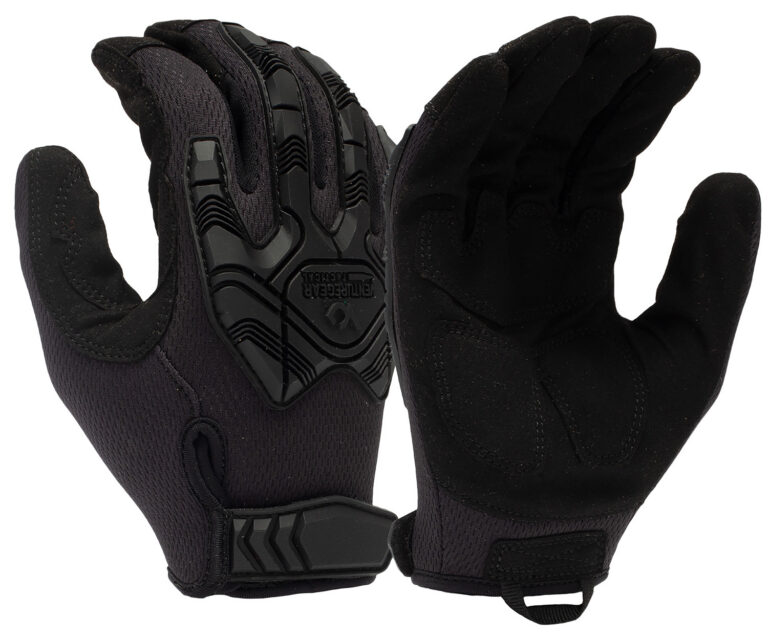 Pyramex VGTG40BM Impact Operator Heavy-Duty Black Synthetic Leather Medium Hook & Loop
