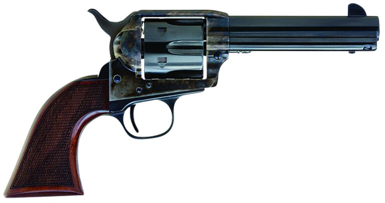 Cimarron AR400 Arizona Ranger  357 Mag 6 Shot, 4.75" Blue w/Engraved "Arizona Ranger" Steel Barrel, Blued Cylinder, Color Case Hardened Steel Frame, Checkered Walnut Grip, Exposed Hammer