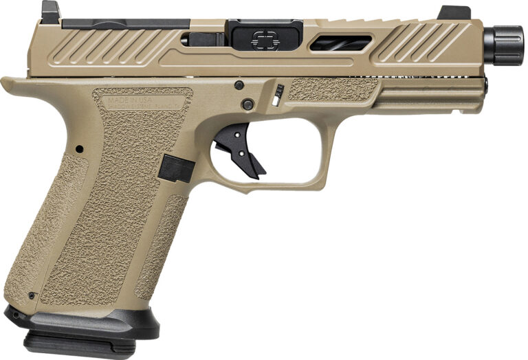 MR920 9mm FDE Elite Slide Optic DLC Spiral Threaded  DLC Grn Trit