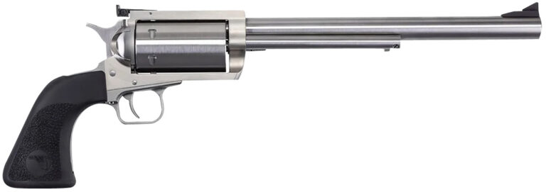 Magnum Research BFR360 BFR  Extra Large 360 Buckhammer 6+1 Shot 10" Brushed Stainless Steel Barrel & Cylinder, Stainless Stainless Steel Frame, Black Rubber Grip, Exposed Hammer