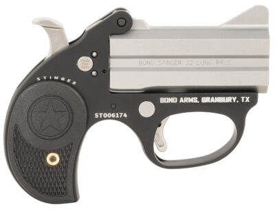 Bond Arms Stinger Lite Alum Frame 22LR 2.5in Blk Gry brl blk plastic grips