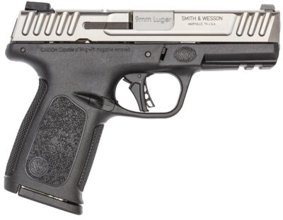 Smith & Wesson 13931 SD9 2.0  Compact Frame 9mm Luger 16+1, 4″ Stainless Steel Barrel, Satin Stainless Steel Serrated Slide, Black Polymer Frame w/Picatinny Rail, Black Textured Polymer Grip