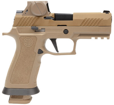 Sig Sauer M18X9RX M18X w/Optic Carry Frame 9mm Luger 21+1 3.90″ Black Barrel Coyote PVD Optic Ready/Serrated Stainless Steel Slide & Polymer Frame w/Beavertail & Picatinny Rail, Sig ROMEOM17