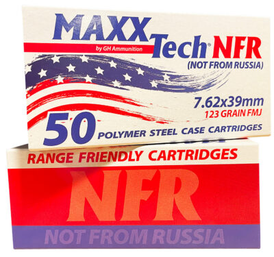 MAXXTech Steel Case Rifle Ammo 7.62×39 FMJ 123gr. 50 rd.