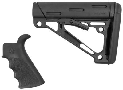 AR-15 FINGER GROOVE GRIP W/COLLAPSIBLE COMMERCIAL BUTTSTOCK AR-15 FG BT GRIP& OVERMOLD BUTTSTOCK COLLAPSIBLE COMM BLK