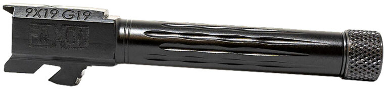 COMPACT MATCH FLAME BARRELS FOR GLOCK~ 19 MATCH 9MM THREADED FLAME BBL FOR GLOCK-19 GEN 1-4 BLACK