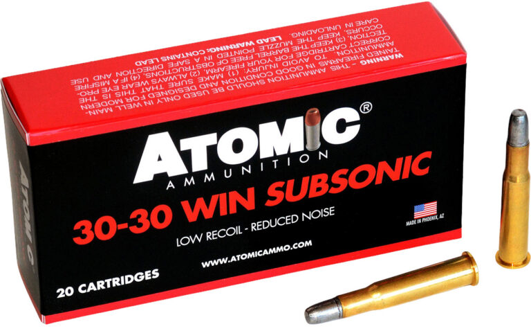 Atomic Ammunition 00410 Subsonic 30-30Win 165gr Lead Round Nose Flat Point 20 Per Box/10 Case