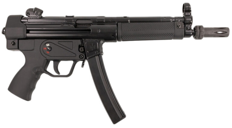 MAC 12750004 5  9mm Luger 30+1 8.90" Black Phosphate Steel Threaded Barrel, Black Phosphate Optics Ready Receiver/Frame, Black Grip, Ambidextrous